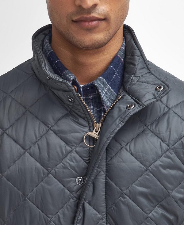 Barbour Flyweight Chelsea Quilted Jacket Charcoal | BABO87357