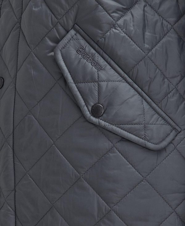 Barbour Flyweight Chelsea Quilted Jacket Charcoal | BABO87357