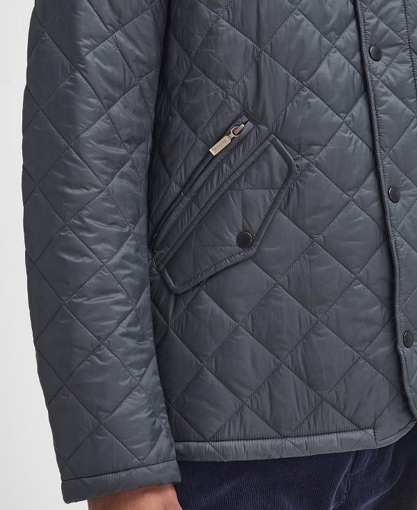 Barbour Flyweight Chelsea Quilted Jacket Charcoal | BABO87357