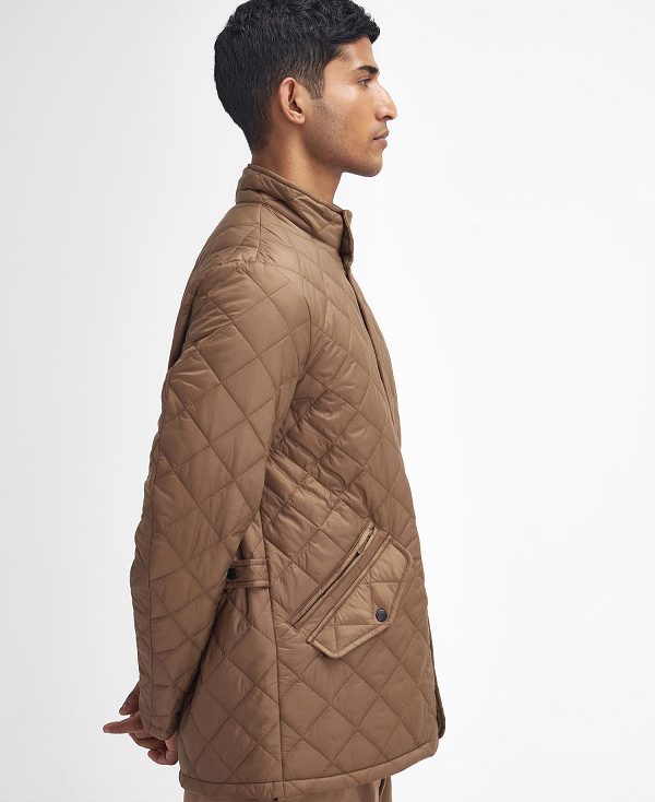 Barbour Flyweight Chelsea Quilted Jacket Light Sandstone | BABO87358