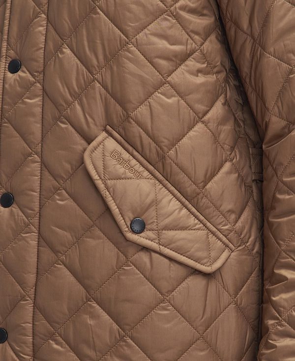 Barbour Flyweight Chelsea Quilted Jacket Light Sandstone | BABO87358