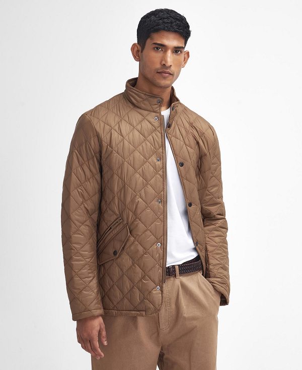 Barbour Flyweight Chelsea Quilted Jacket Light Sandstone | BABO87358