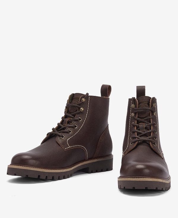 Barbour Foggy Derby Boots Classic Brown | BABO88859