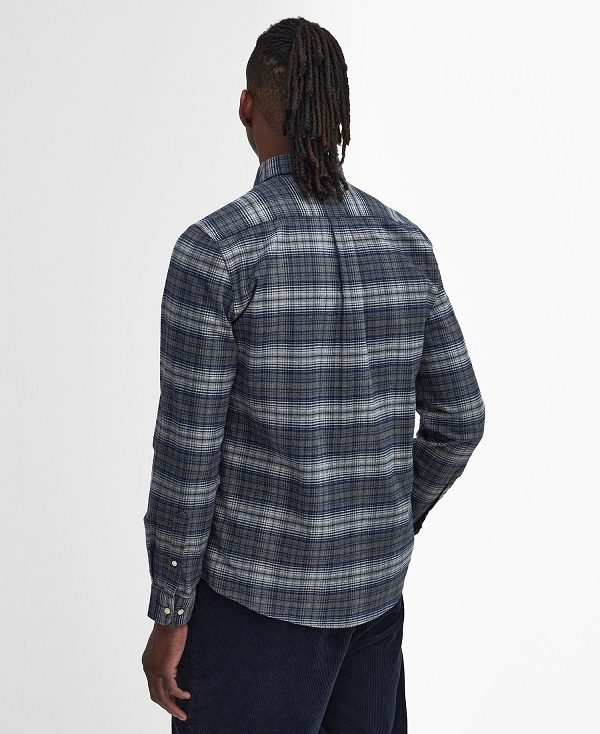 Barbour Forestfield Tailored Long Sleeved Shirt Grey | BABO87815