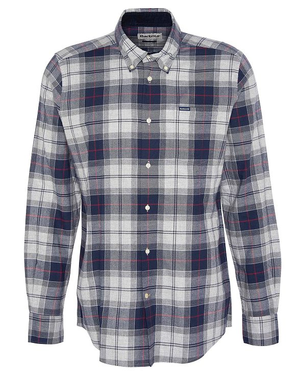 Barbour Fortrose Tailored Long-sleeved Shirt Blue | BABO87851