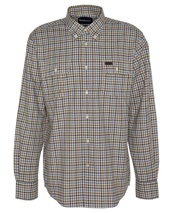 Barbour Foss Regular Long-sleeved Shirt Blue | BABO87931