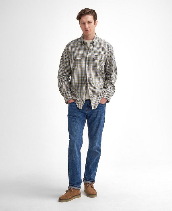 Barbour Foss Regular Long-sleeved Shirt Blue | BABO87931