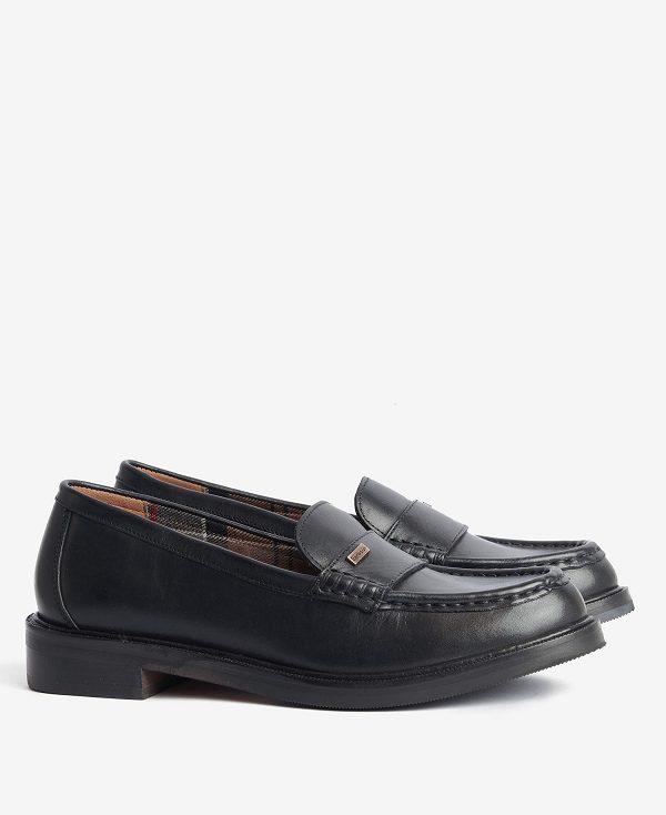 Barbour Francis Penny Loafers Classic Black | BABO89912