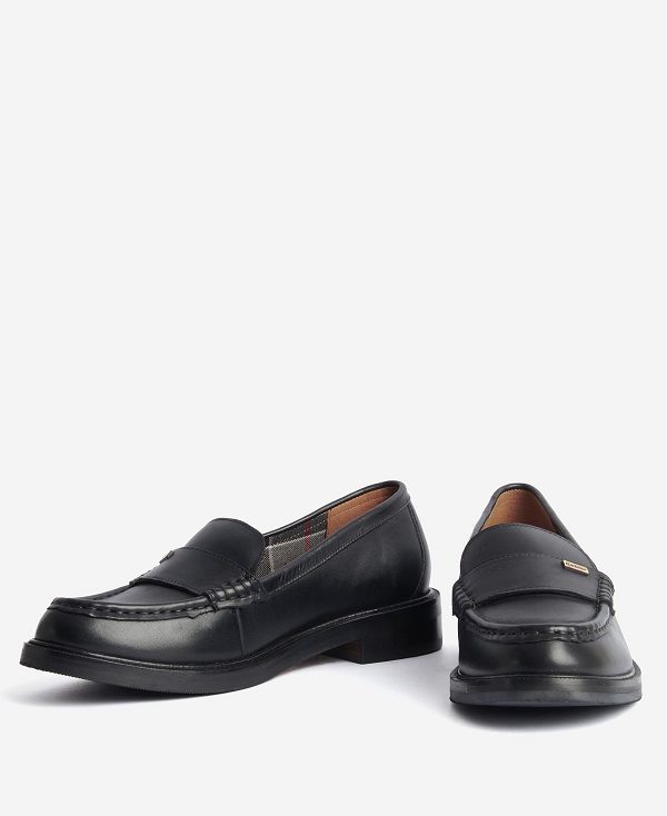 Barbour Francis Penny Loafers Classic Black | BABO89912