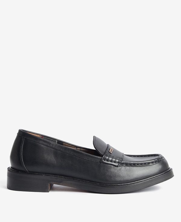 Barbour Francis Penny Loafers Classic Black | BABO89912