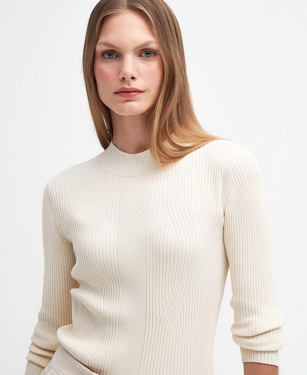 Barbour Francis Turtle-neck Jumper Eggshell | BABO89747