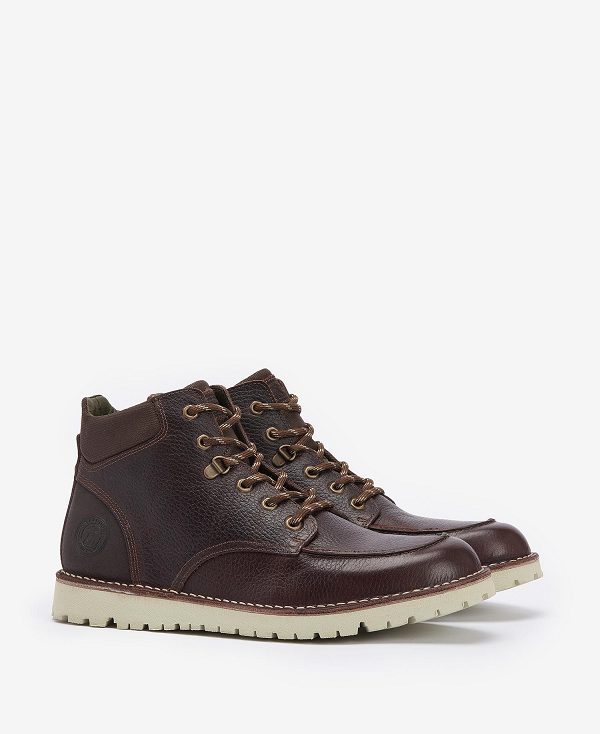 Barbour Fred Moc Toe Boots Classic Brown | BABO88857