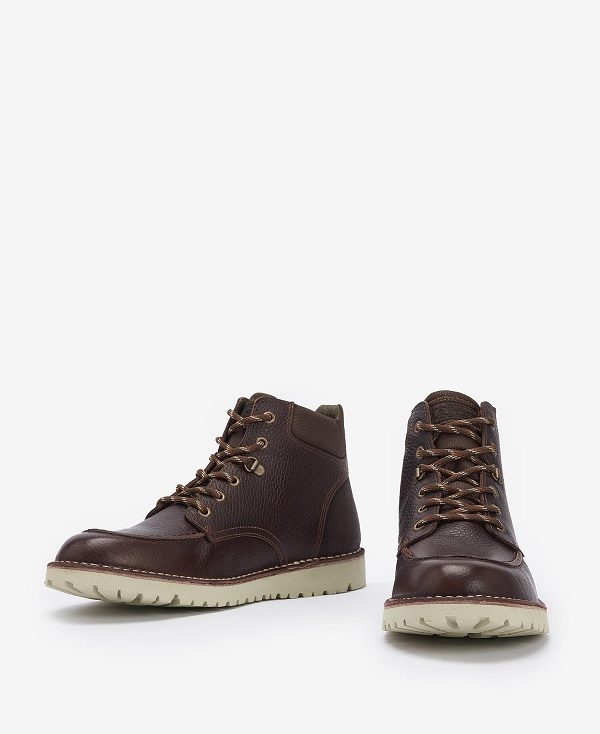 Barbour Fred Moc Toe Boots Classic Brown | BABO88857