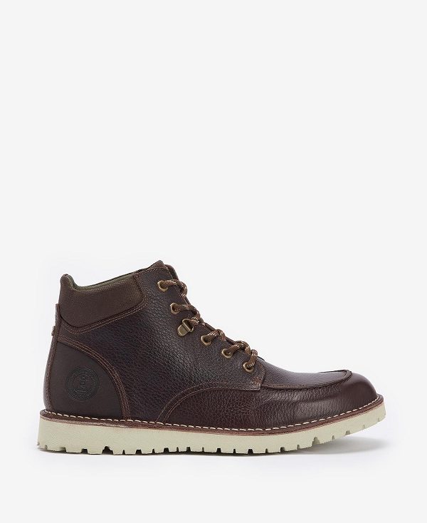 Barbour Fred Moc Toe Boots Classic Brown | BABO88857