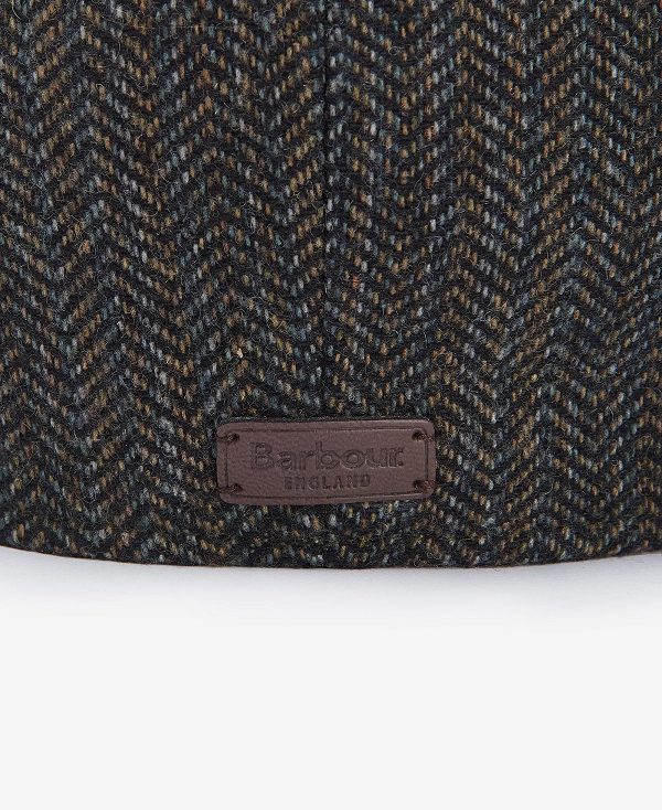 Barbour Fyne Tweed Baker Boy Cap Olive | BABO89027