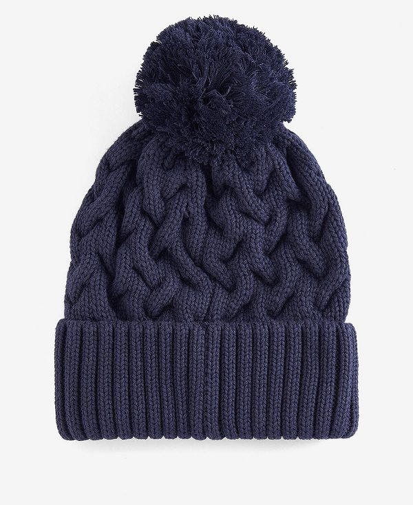 Barbour Gainford Cable Beanie Navy | BABO89046