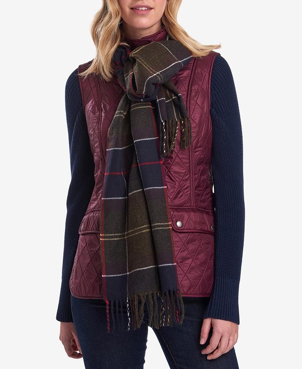 Barbour Galingale Tartan Scarf Forest Mist Tartan | BABO89100