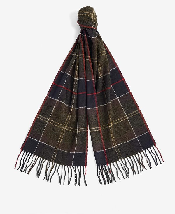 Barbour Galingale Tartan Scarf Forest Mist Tartan | BABO89100