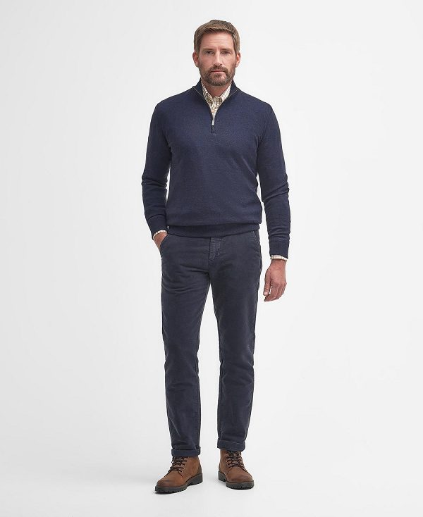 Barbour Gamlin Half Zip Jumper Navy | BABO88582