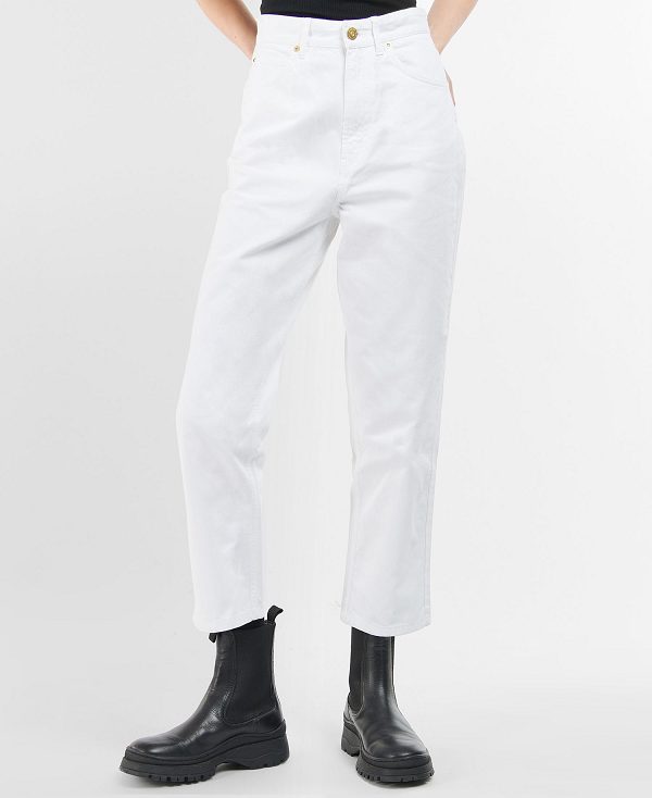 Barbour Garcia High Rise Jean White | BABO89819