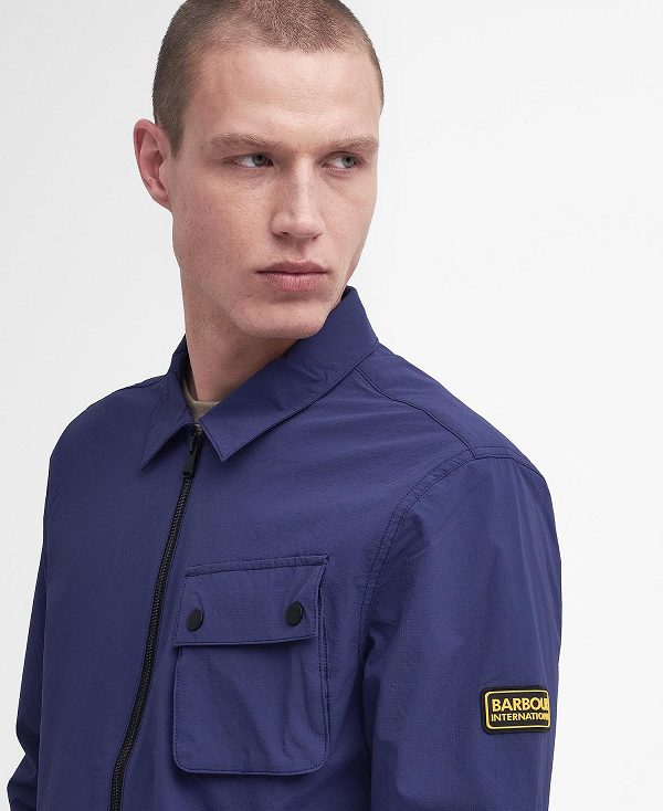 Barbour Gate Overshirt Pigment Navy | BABO87980