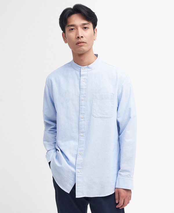 Barbour Gerrard Oversized Long-sleeved Shirt Sky | BABO87685