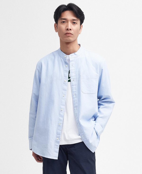 Barbour Gerrard Oversized Long-sleeved Shirt Sky | BABO87685