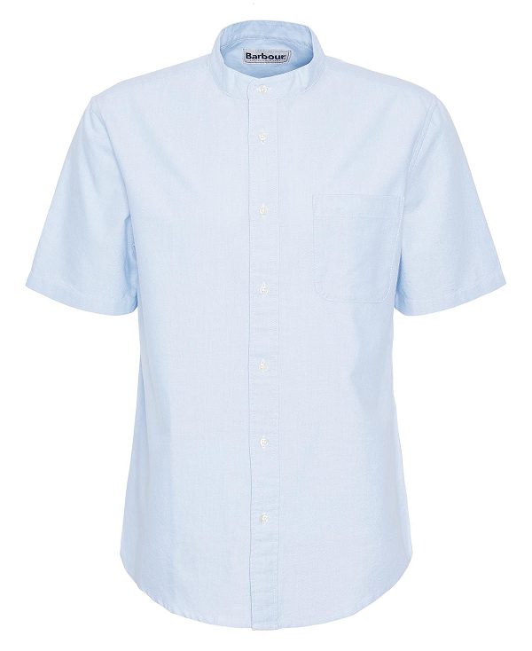 Barbour Gerrard Oversized Short-sleeved Shirt Sky | BABO87687