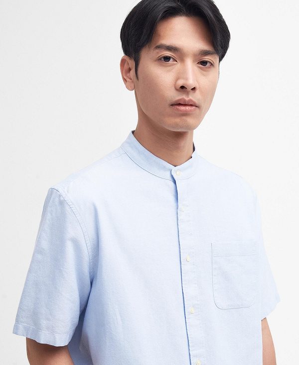 Barbour Gerrard Oversized Short-sleeved Shirt Sky | BABO87687