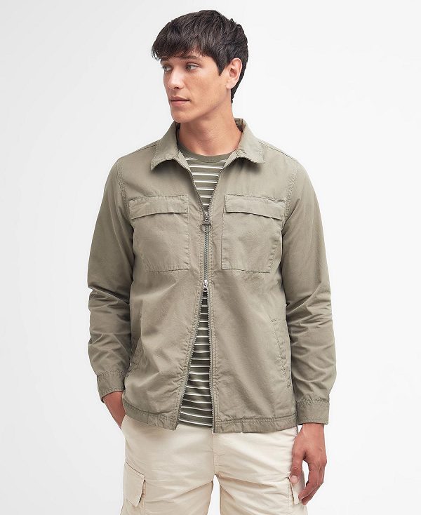 Barbour Glendale Overshirt Dusty Green | BABO87968