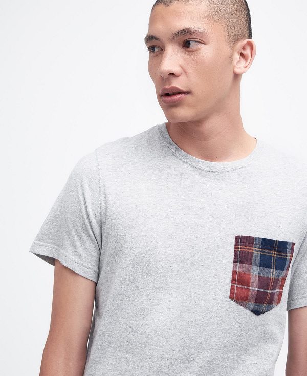 Barbour Goole Pocket T-shirt Grey | BABO88296