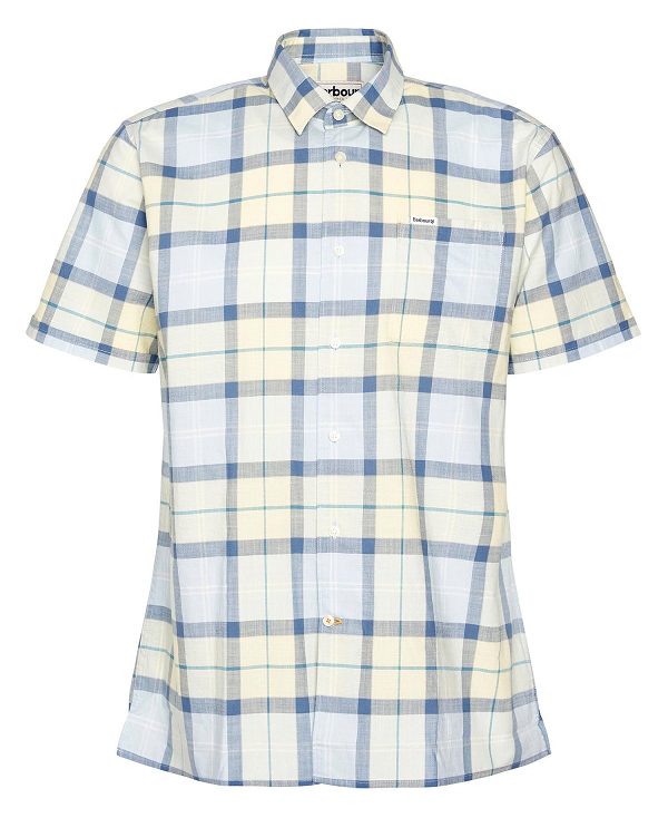 Barbour Gordon Tailored Short-sleeved Shirt Sandsend Tartan | BABO87762