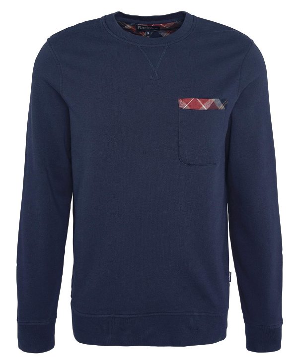 Barbour Goswick Sweatshirt Classic Navy | BABO88444