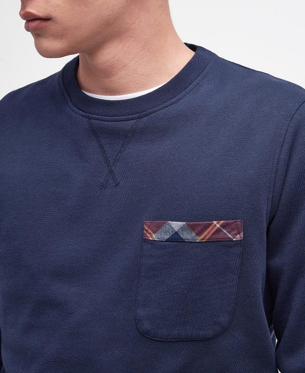 Barbour Goswick Sweatshirt Classic Navy | BABO88444