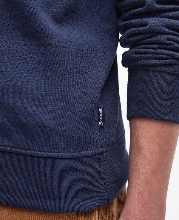 Barbour Goswick Sweatshirt Classic Navy | BABO88444