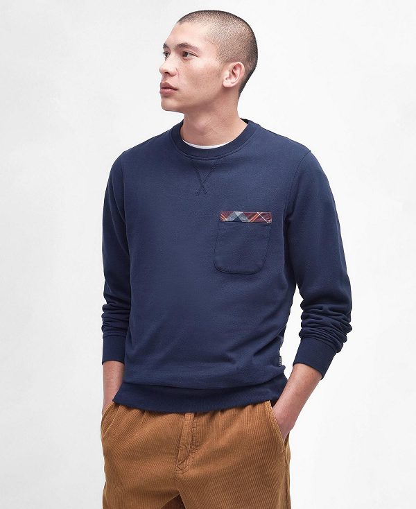 Barbour Goswick Sweatshirt Classic Navy | BABO88444