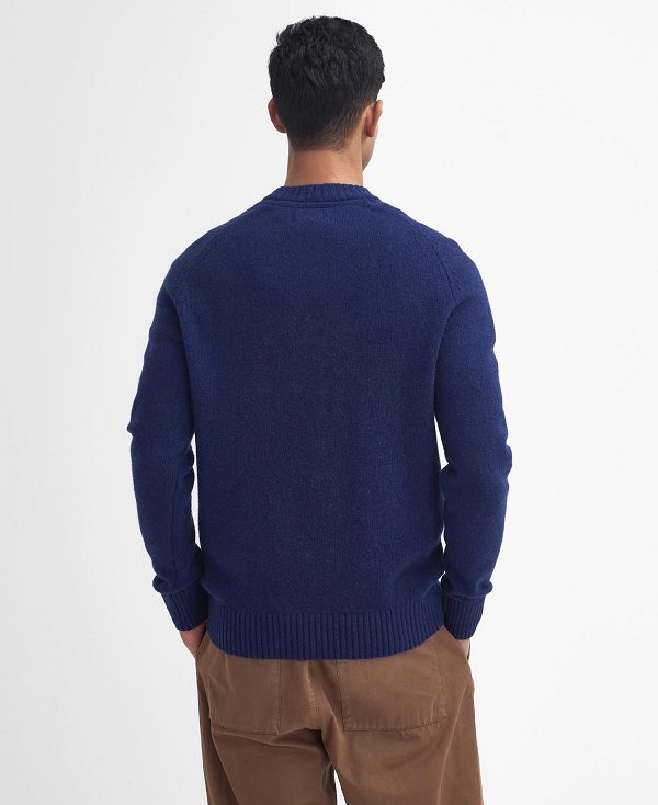 Barbour Grangetown Crew Neck Jumper Blue | BABO88647