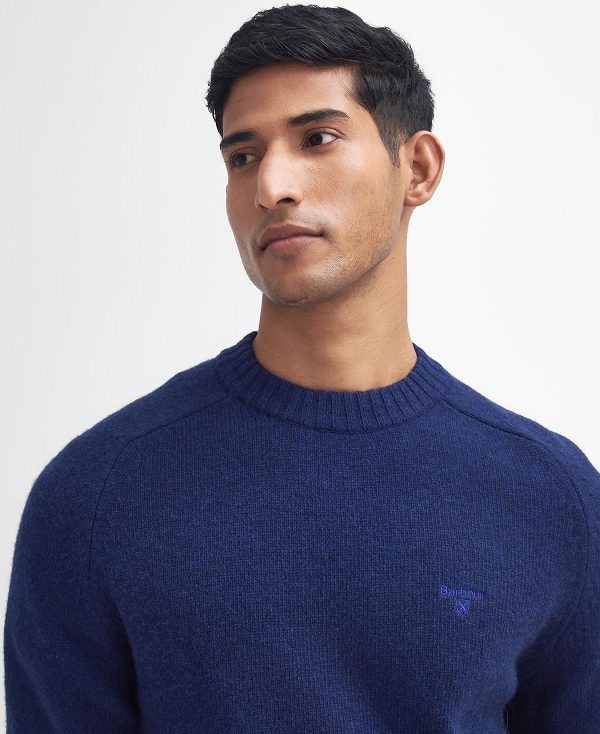 Barbour Grangetown Crew Neck Jumper Blue | BABO88647