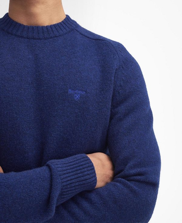 Barbour Grangetown Crew Neck Jumper Blue | BABO88647