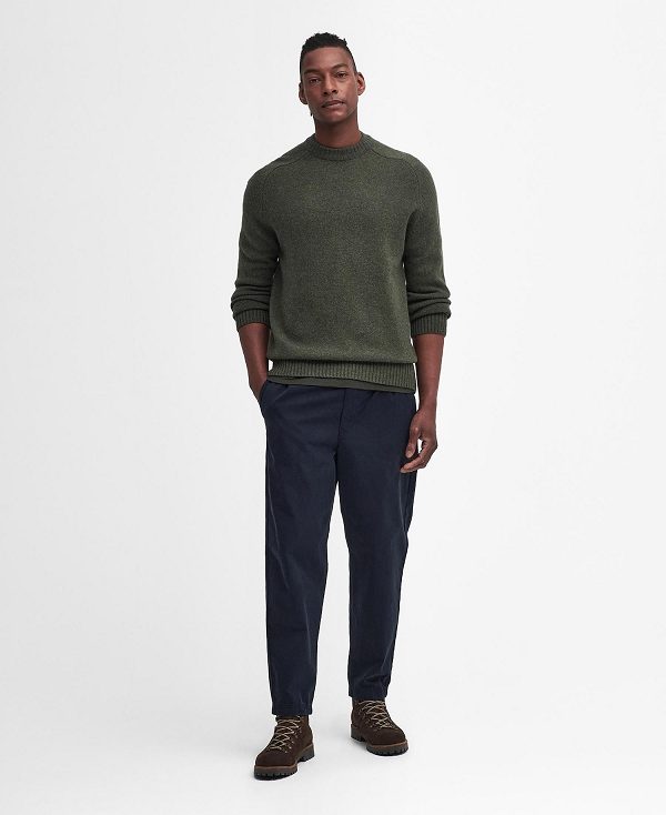 Barbour Grangetown Crew Neck Jumper Green | BABO88641