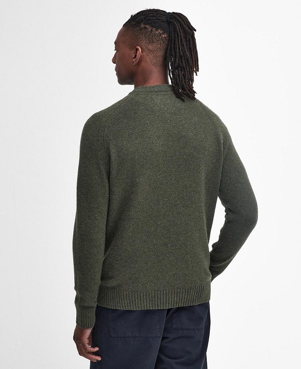 Barbour Grangetown Crew Neck Jumper Green | BABO88641