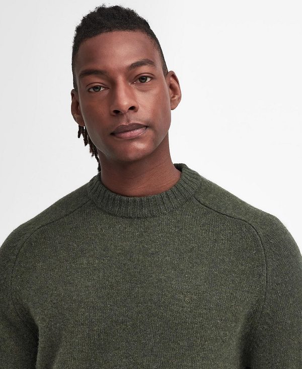 Barbour Grangetown Crew Neck Jumper Green | BABO88641