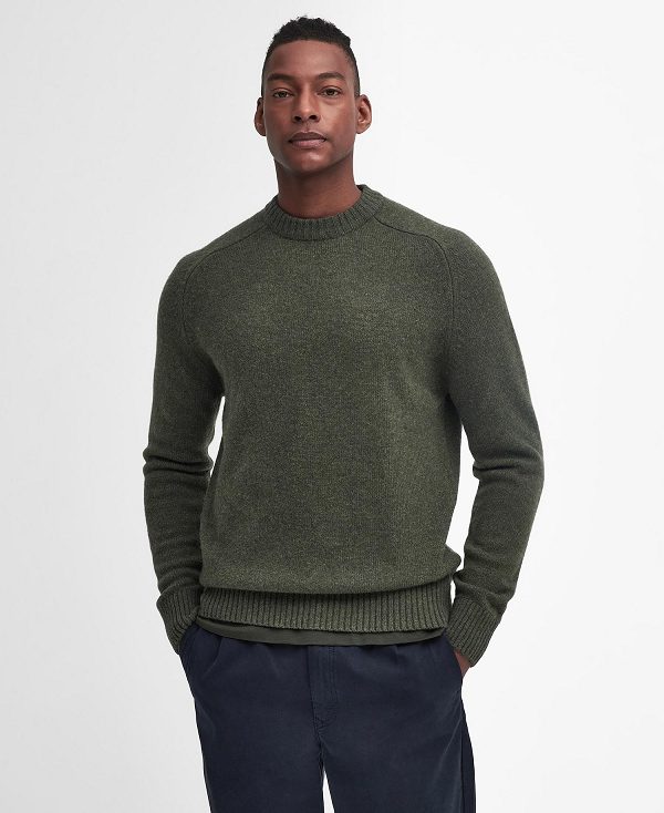 Barbour Grangetown Crew Neck Jumper Green | BABO88641