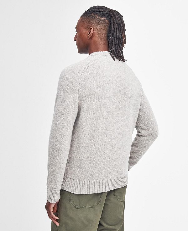 Barbour Grangetown Crew Neck Jumper Grey | BABO88644