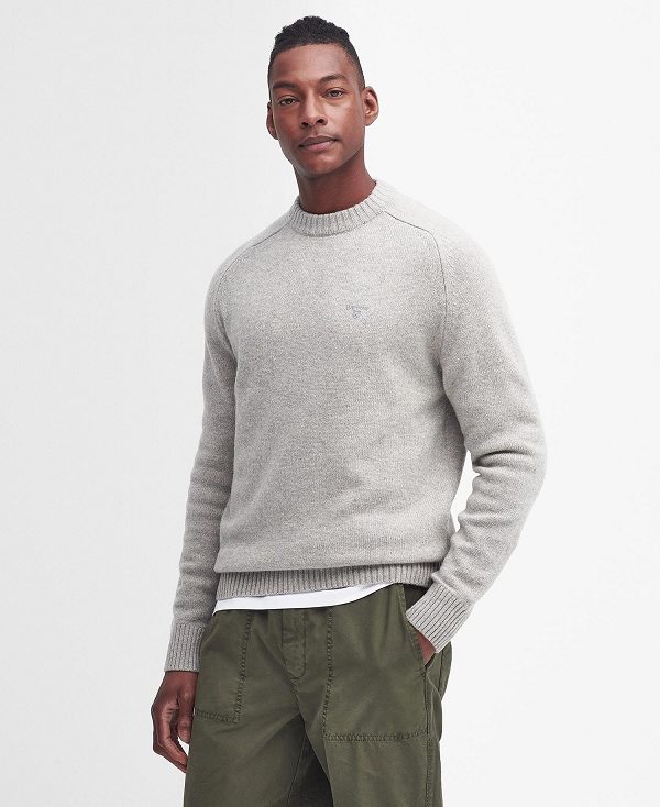 Barbour Grangetown Crew Neck Jumper Grey | BABO88644