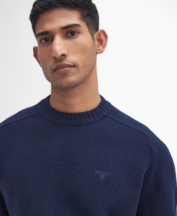 Barbour Grangetown Crew Neck Jumper Navy | BABO88643