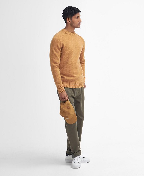 Barbour Grangetown Crew Neck Jumper Yellow | BABO88639