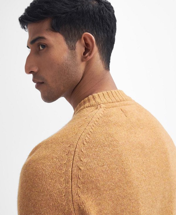 Barbour Grangetown Crew Neck Jumper Yellow | BABO88639