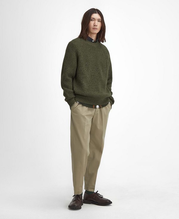 Barbour Griffiths Crew Neck Jumper Green | BABO88682