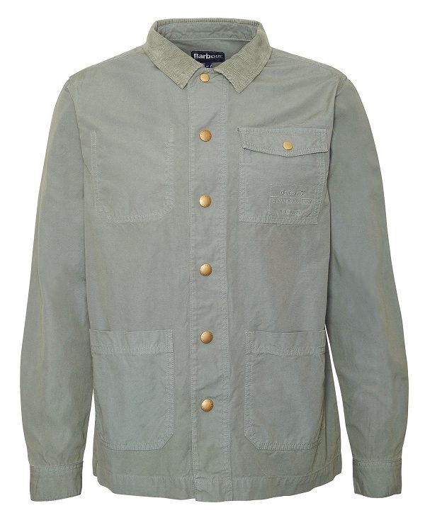 Barbour Grindle Overshirt Agave Green | BABO87967